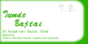 tunde bajtai business card